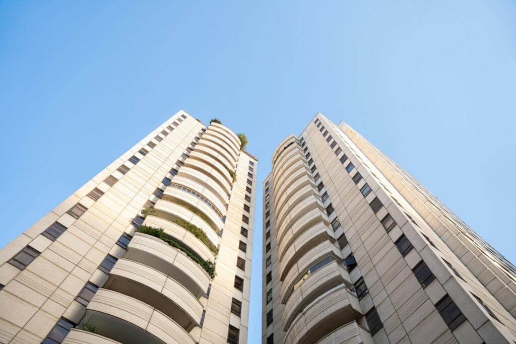 Modern residential towers representing Google Ads for real estate lead generation in Mumbai