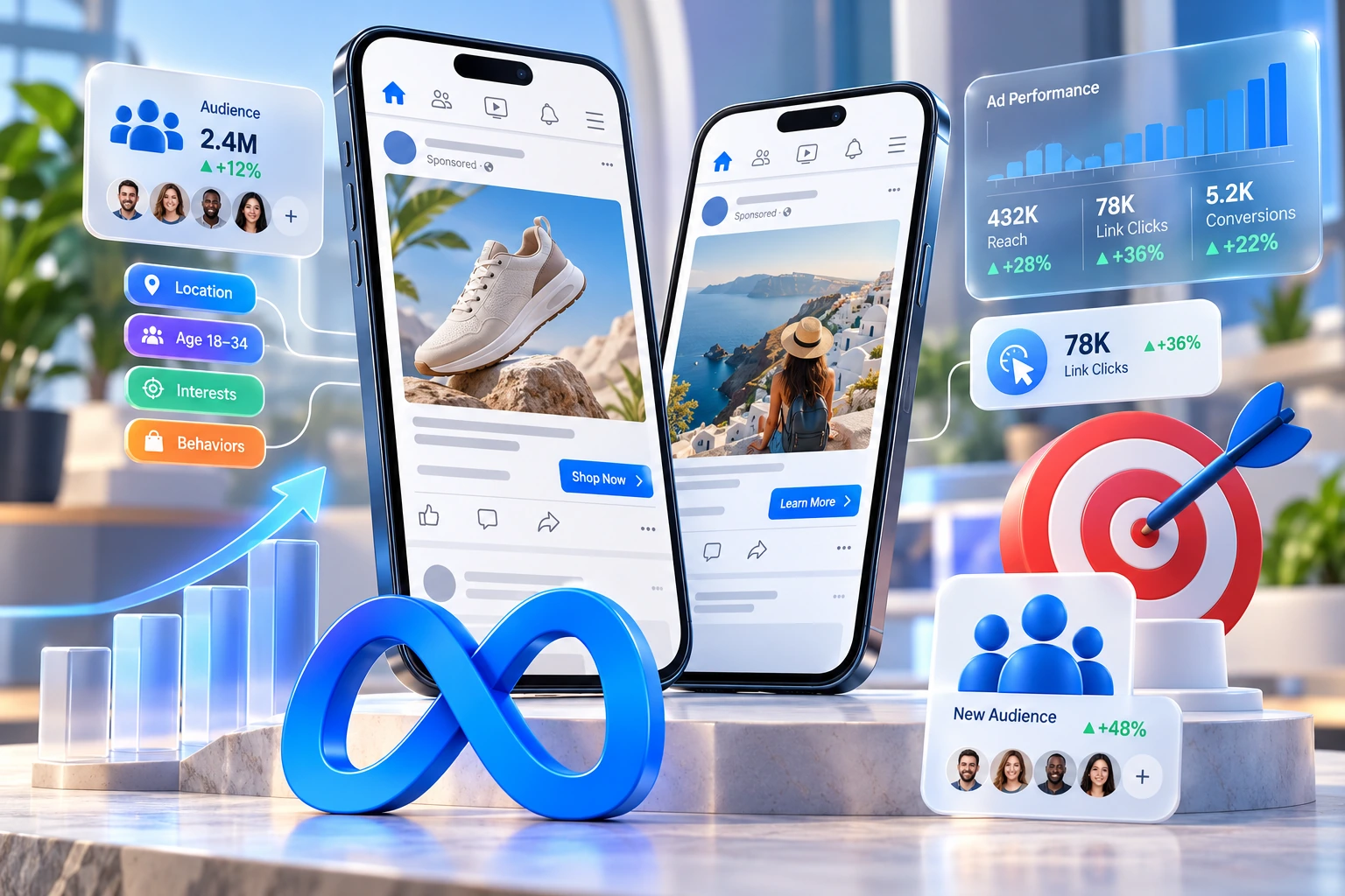 Meta Ads services – Facebook and Instagram sponsored posts with audience targeting