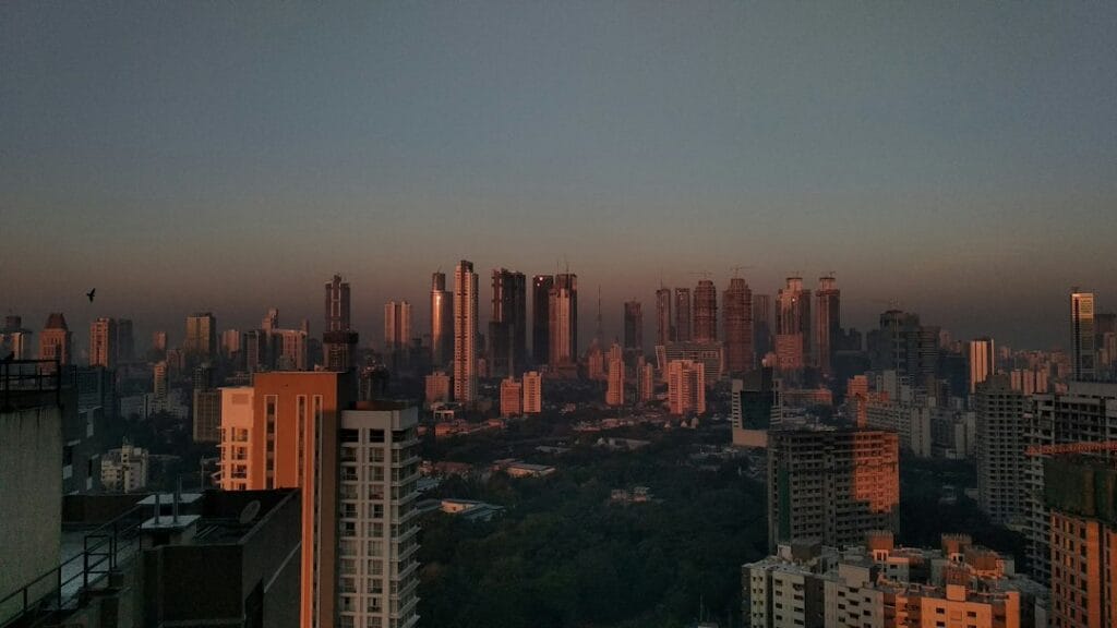 Aerial view of residential buildings – generating real estate leads in Mumbai with digital marketing