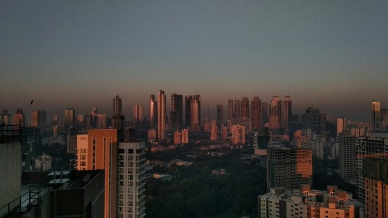 Aerial view of residential buildings – generating real estate leads in Mumbai with digital marketing